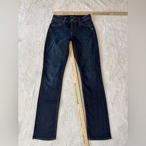 Silver Jeans Womens Size 27x32 Avery Straight Dark Wash Blue Denim Stretch